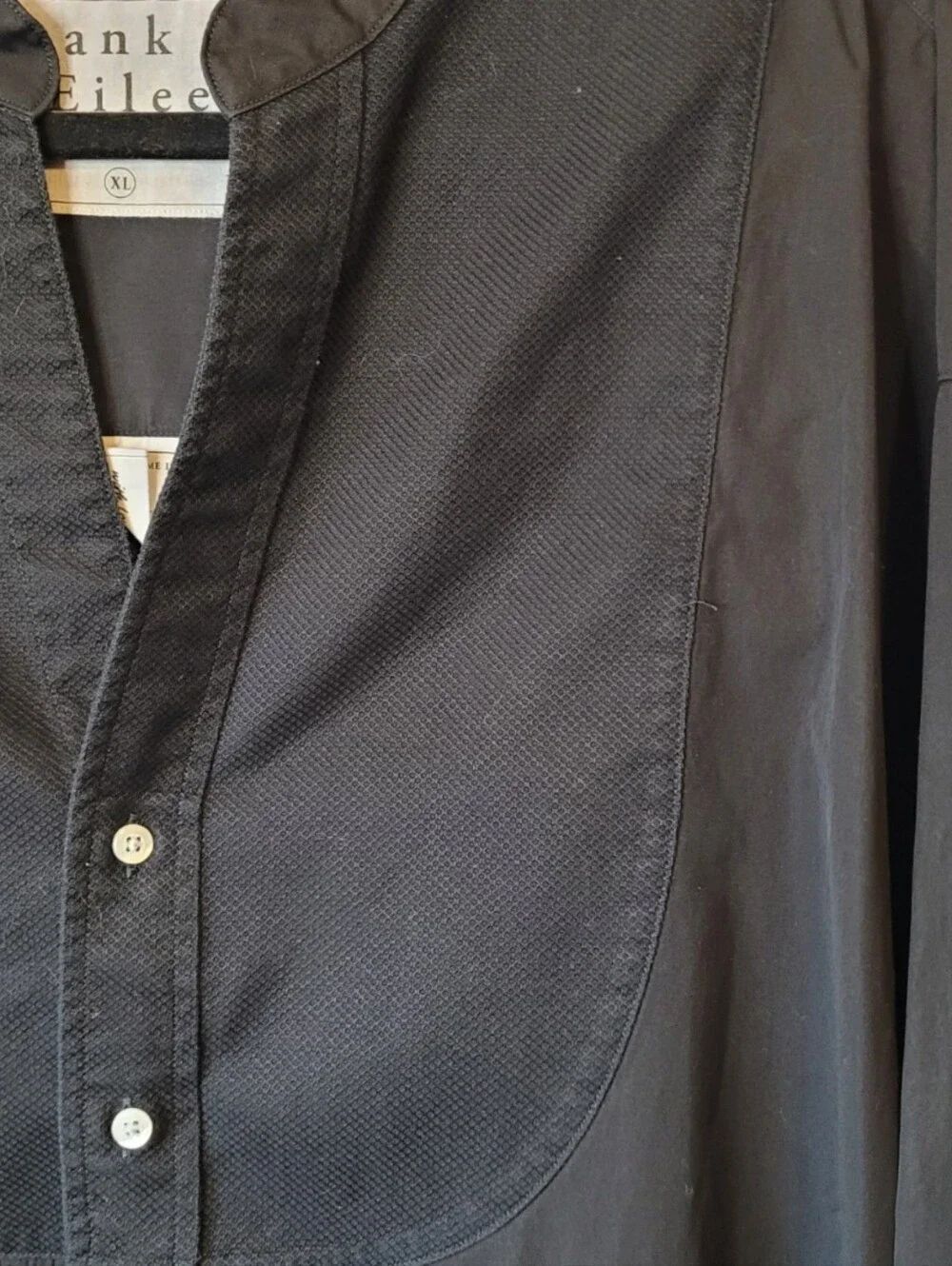 Frank & Eileen Tori Black Longline 100% Cotton Button-Down Shirt Dress Size XL - Picture 7 of 10